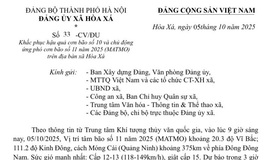 Đảng uỷ xã Hoà Xá ban hành công văn số 33 về khắc phục hậu quả cơn bão số 10 và chủ động ứng phó cơn bão số 11