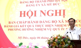 Đảng ủy xã Mỹ Đức thảo luận, đánh giá tình hình thực hiện nhiệm vụ quý III, triển khai phương hướng, nhiệm vụ quý IV năm 2025
