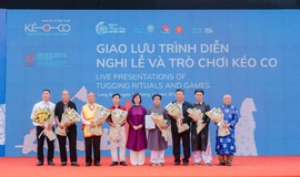 Giao lưu trình diễn Di sản văn hóa phi vật thể kéo co và ra mắt Câu lạc bộ Mạng lưới Cộng đồng Di sản Kéo co Việt Nam tại Đền Trấn Vũ