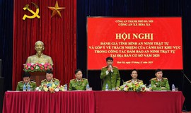 CÔNG AN XÃ HÒA XÁ TỔ CHỨC HỘI NGHỊ 