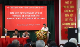 Đại biểu HĐND xã Chương Dương tiếp xúc cử tri các xã Lê Lợi (cũ), Thắng Lợi (cũ) và xã Tô Hiệu, Vạn Nhất (cũ) trước kỳ họp thường lệ cuối năm HĐND xã khoá XXII, nhiệm kỳ 2021-2026