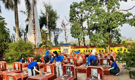 Tuổi trẻ Tam Hưng ra quân vệ sinh môi trường, chăm sóc Nghĩa trang Liệt sĩ