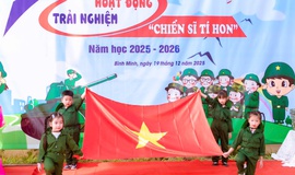 Trường Mầm non Bích Hòa tổ chức hoạt động trải nghiệm “Chiến sĩ tý hon”