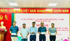 Thị trấn Quốc Oai: Sơ kết công tác mặt trận, các đoàn thể chính trị - xã hội 6 tháng đầu năm, phương hướng nhiệm vụ 6 tháng cuối năm 2025