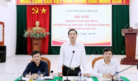 HỘI NGHỊ GIAO BAN ỦY BAN NHÂN DÂN XÃ VỚI TRƯỞNG THÔN, KHU, TỔ TRƯỞNG TỔ DÂN PHỐ TRÊN ĐỊA BÀN XÃ THƯ LÂM