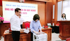 Đảng ủy- HĐND- UBND- UBMTTQ Việt Nam xã Thư Lâm tổ chức ủng hộ quỹ “ Đền ơn đáp nghĩa năm 2025”.