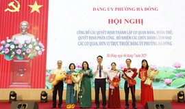 Phường Hà Đông công bố các quyết định về công tác cán bộ
