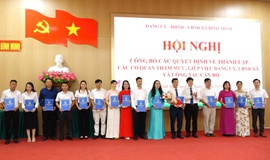 Công bố các quyết định công tác, cán bộ phòng Kinh tế xã Bình Minh