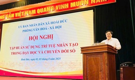 Phòng Văn hóa-Xã hội xã Hoài Đức tổ chức tập huấn sử dụng trí tuệ nhân tạo AI trong dạy học và chuyển đổi số