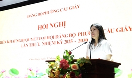 Phường Cầu Giấy đưa Nghị quyết Đại hội Đảng đến cán bộ, đảng viên