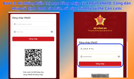 Hướng dẫn đăng nhập tài khoản VNeID trên cổng dịch vụ công.