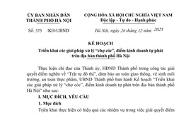 HÀ NỘI TRIỂN KHAI LỘ TRÌNH XỬ LÝ 