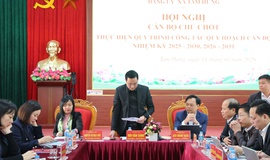 Đảng ủy xã Tam Hưng tổ chức Hội nghị cán bộ chủ chốt thực hiện quy trình quy hoạch cán bộ nhiệm kỳ 2025–2030, 2026–2031