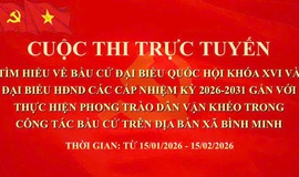 XÃ BÌNH MINH PHÁT ĐỘNG CUỘC THI TRỰC TUYẾN TÌM HIỂU VỀ BẦU CỬ ĐẠI BIỂU QUỐC HỘI KHÓA XVI VÀ ĐẠI BIỂU HỘI ĐỒNG NHÂN DÂN CÁC CẤP NHIỆM KỲ 2026-2031 GẮN VỚI THỰC HIỆN PHONG TRÀO 