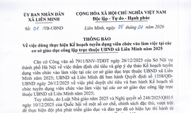 THÔNG BÁO VỀ VIỆC DỪNG TUYỂN DỤNG VIÊN CHỨC