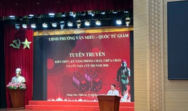 Phường Văn Miếu - Quốc Tử Giám tổ chức tuyên truyền, tập huấn chuyên sâu kỹ năng phòng cháy, chữa cháy và cứu nạn, cứu hộ
