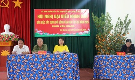 Thôn Văn Giang tổ chức hội nghị đại biểu nhân dân bàn về việc xây dựng đời sống văn hóa ở cơ sở năm 2026.