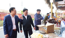 Lãnh đạo xã Tam Hưng kiểm tra công tác chuẩn bị Hội chợ hoa Xuân Bính Ngọ 2026