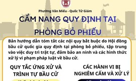  PHƯỜNG VĂN MIẾU – QUỐC TỬ GIÁM: TUYÊN TRUYỀN “CẨM NANG QUY ĐỊNH TẠI PHÒNG BỎ PHIẾU”