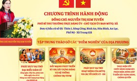 Chương trình hành động bà Nguyễn Thị Kim Tuyến - Phó bí thư thường trực Đảng ủy, Chủ tịch UB MTTQ Việt Nam xã Trung Giã