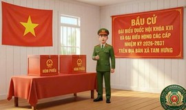 Công an xã Tam Hưng đẩy mạnh ứng dụng công nghệ số, trí tuệ nhân tạo trong tuyên truyền bầu cử