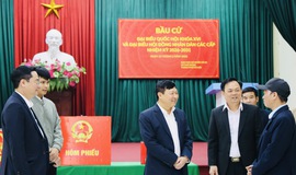 Lãnh đạo MTTQ thành phố Hà Nội kiểm tra công tác bầu cử tại Tam Hưng