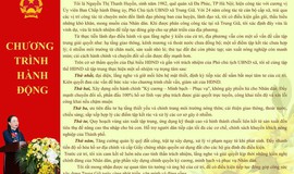 CHƯƠNG TRÌNH HÀNH ĐỘNG CỦA ĐỒNG CHÍ NGUYỄN THỊ THANH HUYỀN - PHÓ CHỦ TỊCH UBND XÃ TRUNG GIÃ