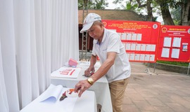 CÁC ĐIỂM BẦU CỬ TẠI PHƯỜNG VĂN MIẾU - QUỐC TỬ GIÁM SẴN SÀNG CHO NGÀY HỘI NON SÔNG