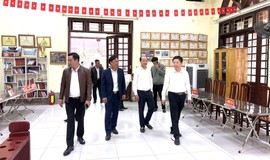 Lãnh đạo xã Tam Hưng kiểm tra toàn diện công tác bầu cử