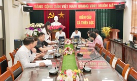 Ủy ban bầu cử xã Thiên Lộc tổ chức hội nghị thông qua biên bản tổng kết cuộc bầu cử đại biểu HĐND xã nhiệm kỳ 2026 - 2031