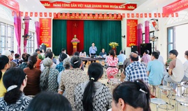 Tam Hưng đối thoại với Nhân dân thôn Thạch Nham về công tác giải phóng mặt bằng Dự án Khu đô thị thể thao Olympic