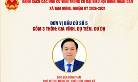 Đơn vị bầu cử số 5 xã Tam Hưng bầu đủ 3 đại biểu HĐND khóa XXIII