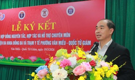 LỄ KÝ KẾT HỢP ĐỒNG NGUYÊN TẮC HỢP TÁC VÀ HỖ TRỢ CHUYÊN MÔN GIỮA BỆNH VIỆN ĐA KHOA ĐỐNG ĐA VÀ TRẠM Y TẾ PHƯỜNG VĂN MIẾU - QUỐC TỬ GIÁM 