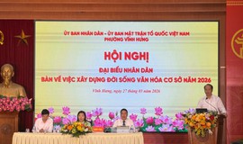 Vĩnh Hưng: Bàn việc xây dựng đời sống văn hóa cơ sở