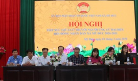 MỸ ĐỨC: CỬ TRI ĐƠN VỊ BẦU CỬ SỐ 3 TIẾP XÚC VỚI CÁC ỨNG CỬ VIÊN