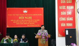 Các ứng cử viên đại biểu HĐND xã Chương Dương khóa XXIII, nhiệm kỳ 2026-2031 (đơn vị bầu cử số 2) tiếp xúc cử tri tại Đội 7