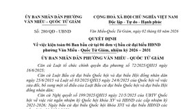 Phường Văn Miếu - Quốc Tử Giám Kiện Toàn 06 Ban Bầu Cử Đại Biểu HĐND Phường Nhiệm Kỳ 2026 - 2031