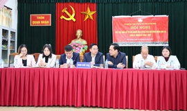 Hội nghị tiếp xúc cử tri với những người ứng cử đại biểu HĐND xã Tam Hưng tại thôn Quan Nhân