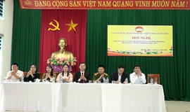 Ứng cử viên đại biểu HĐND xã Mỹ Đức (Đơn vị bầu cử số 5) tiếp xúc cư tri