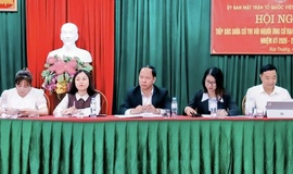 Các ứng cử viên đại biểu HĐND xã Tam Hưng tiếp xúc cử tri tại thôn Rùa Thượng (Đơn vị bầu cử số 4)