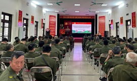 Công an xã Thuận An tập huấn kỹ năng điều khiển, phân luồng giao thông và xử lý tình huống trong bảo đảm trật tự, an toàn giao thông cho lực lượng tham gia bảo vệ ANTT ở cơ sở