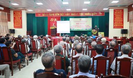 Hơn 100 cán bộ, hội viên Hội Cựu chiến binh xã Minh Châu tham dự hội nghị tuyên truyền, phổ biến pháp luật năm 2026.