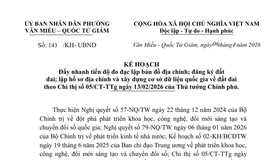 TRIỂN KHAI KẾ HOẠCH ĐẨY NHANH TIẾN ĐỘ ĐO ĐẠC LẬP BẢN ĐỒ ĐỊA CHÍNH; ĐĂNG KÝ ĐẤT ĐAI; LẬP HỒ SƠ ĐỊA CHÍNH VÀ XÂY DỰNG CƠ SỞ DỮ LIỆU QUỐC GIA VỀ ĐẤT ĐAI THEO CHỈ THỊ SỐ 05/CT-TTG NGÀY 13/02/2026 CỦA THỦ TƯỚNG CHÍNH PHỦ