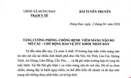 TĂNG CƯỜNG PHÒNG, CHỐNG BỆNH VIÊM MÀNG NÃO DO MÔ CẦU - CHỦ ĐỘNG BẢO VỆ SỨC KHỎE NHÂN DÂN