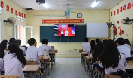 Các trường THCS, THPT và Trung tâm GDNN - GDTX đóng trên địa bàn xã Mỹ Đức tham gia chương trình cầu truyền hình đặc biệt mang tên 