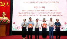 Phường Việt Hưng: chuyển giao Hội Người cao tuổi, Hội Chữ thập đỏ về MTTQ Việt Nam phường