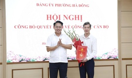 Phường Hà Đông công bố các quyết định về công tác cán bộ