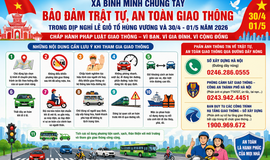 XÃ BÌNH MINH TĂNG CƯỜNG TUYÊN TRUYỀN BẢO ĐẢM TRẬT TỰ, AN TOÀN GIAO THÔNG TRONG DỊP NGHỈ LỄ GIỖ TỔ HÙNG VƯƠNG VÀ 30/4 - 01/5 NĂM 2026