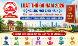 LUẬT THỦ ĐÔ NĂM 2026 CHÍNH THỨC CÓ HIỆU LỰC TỪ NGÀY 01/7/2026, NHIỀU ĐIỂM MỚI, ĐỘT PHÁ TẠO ĐỘNG LỰC PHÁT TRIỂN THỦ ĐÔ HÀ NỘI