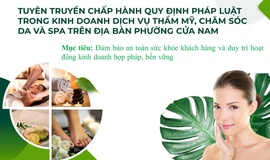 TUYÊN TRUYỀN CHẤP HÀNH QUY ĐỊNH PHÁP LUẬT TRONG KINH DOANH DỊCH VỤ THẨM MỸ, CHĂM SÓC DA VÀ SPA TRÊN ĐỊA BÀN PHƯỜNG CỬA NAM

